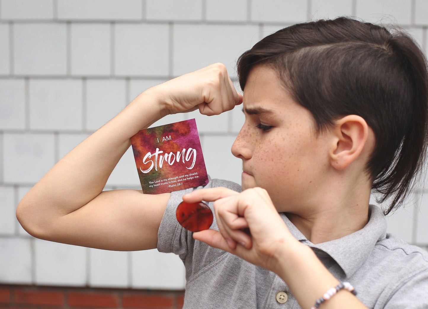 I Am Strong | Carnelian Affirmation Gem