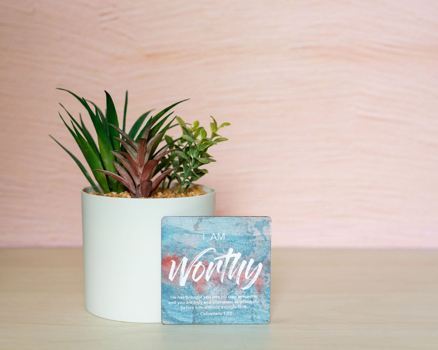Watercolor Affirmation Magnet Collection – 12 Piece Set (3” x 3”)