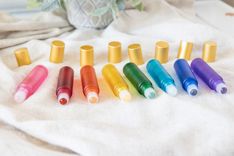 colorful roller bottles crystal rollerballs