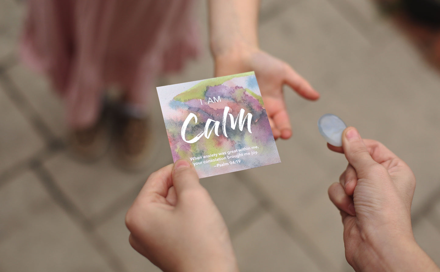 I Am Calm | Blue Lace Agate Affirmation Gem