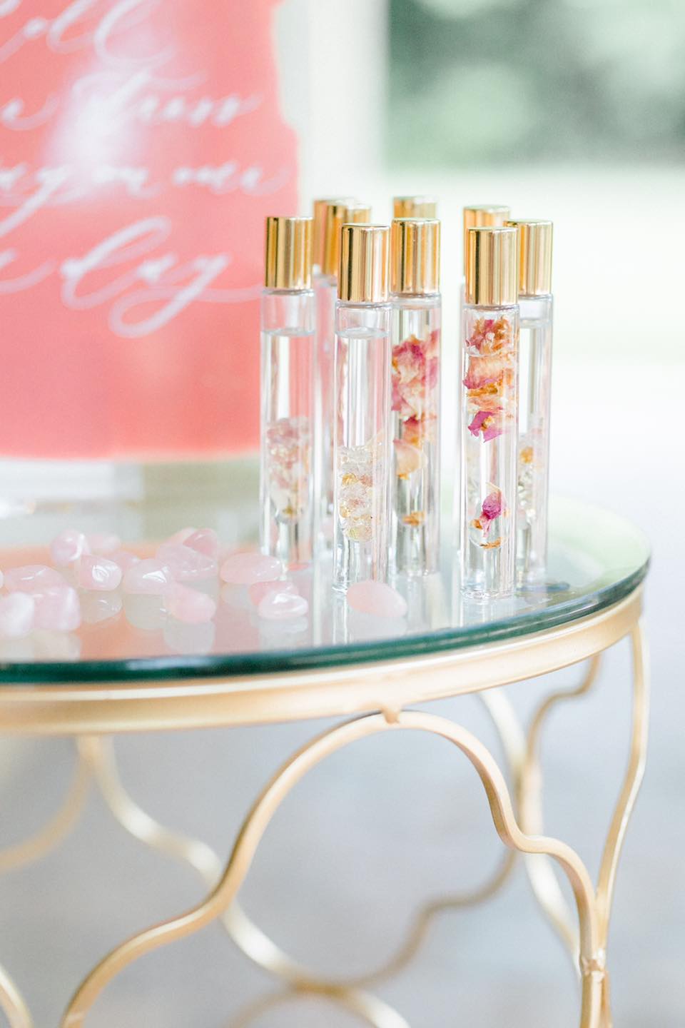 Petal & Crystal Roller Favors (Custom Wedding Sets)