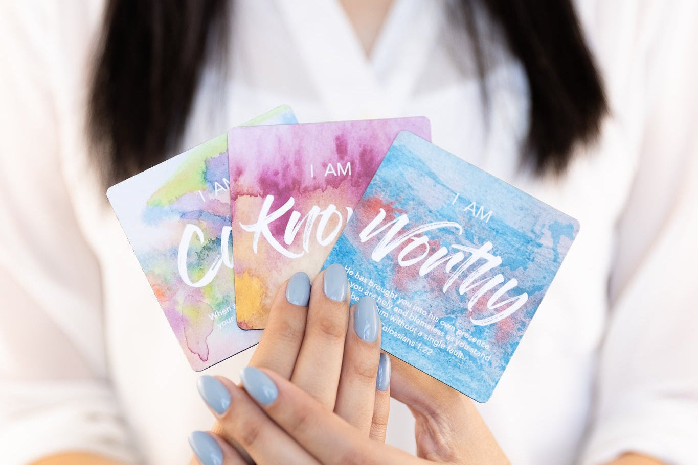 Watercolor Affirmation Magnet Collection – 12 Piece Set (3” x 3”)