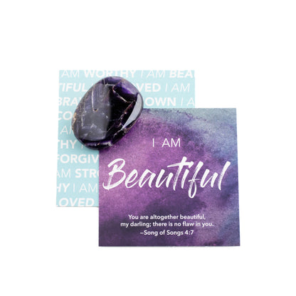 I Am Beautiful | Amethyst Affirmation Gem
