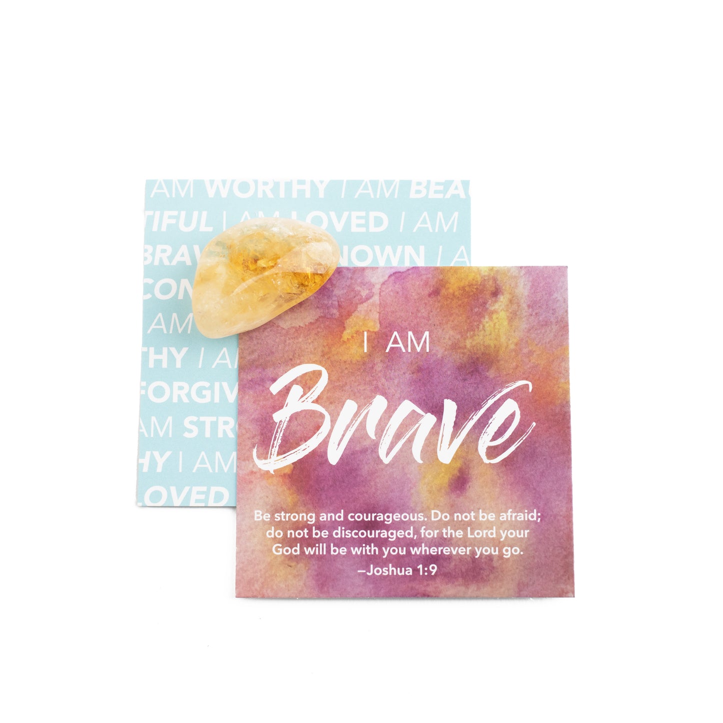 I Am Brave | Citrine Affirmation Gem
