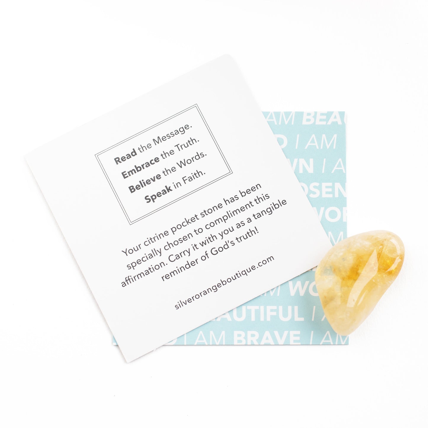 I Am Healing | Clear Quartz Affirmation Gem