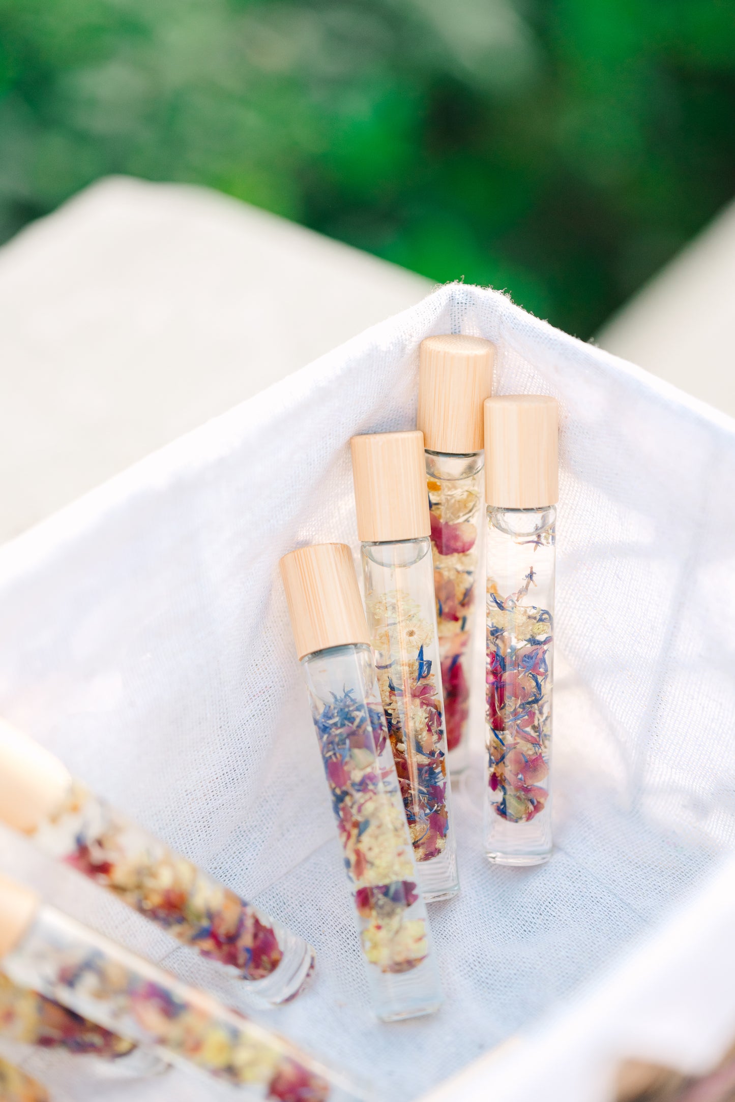 Petal & Crystal Roller Favors (Custom Wedding Sets)