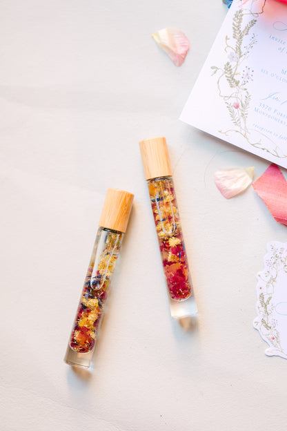 Petal & Crystal Roller Favors (Custom Wedding Sets)