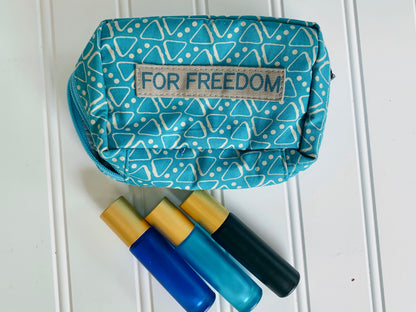 For Freedom Sak Saum essential oil bag with roller bottles