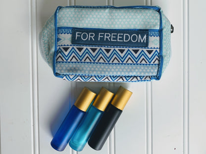 For Freedom Sak Saum essential oil bag with roller bottles