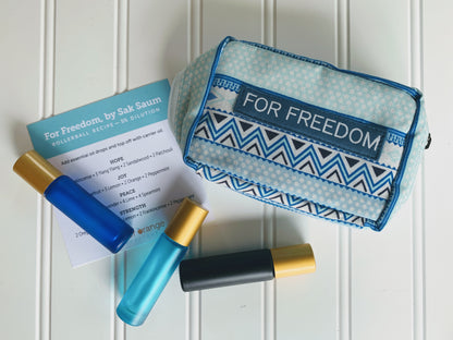 For Freedom Sak Saum essential oil bag with roller bottles