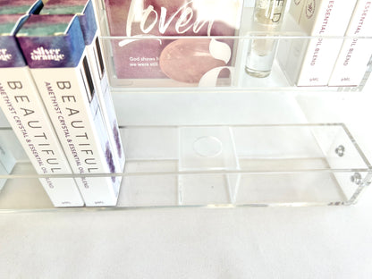 Display Rack with Mixed Affirmation Gems & Crystal Roller Blends