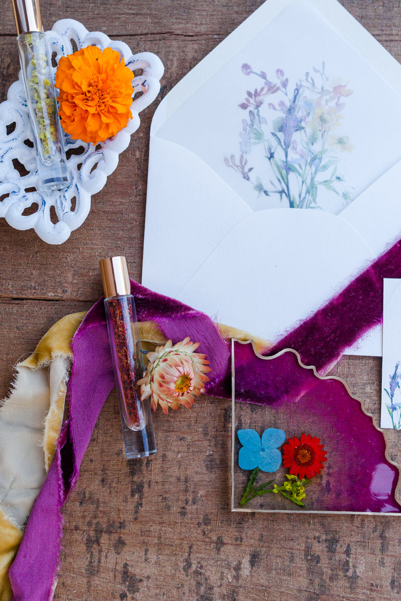 Petal & Crystal Roller Favors (Custom Wedding Sets)