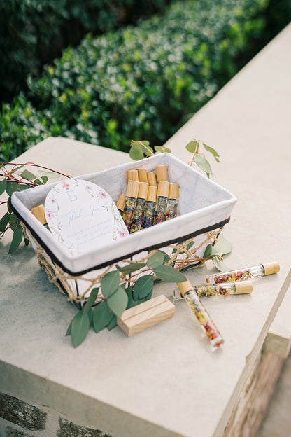 Petal & Crystal Roller Favors (Custom Wedding Sets)