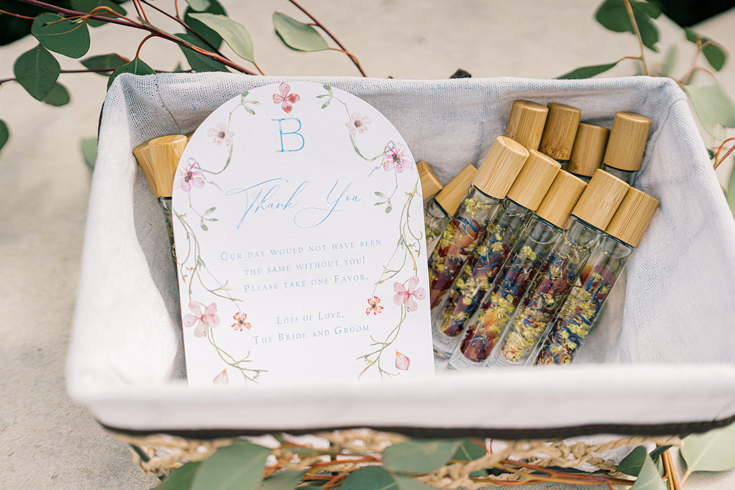 Petal & Crystal Roller Favors (Custom Wedding Sets)