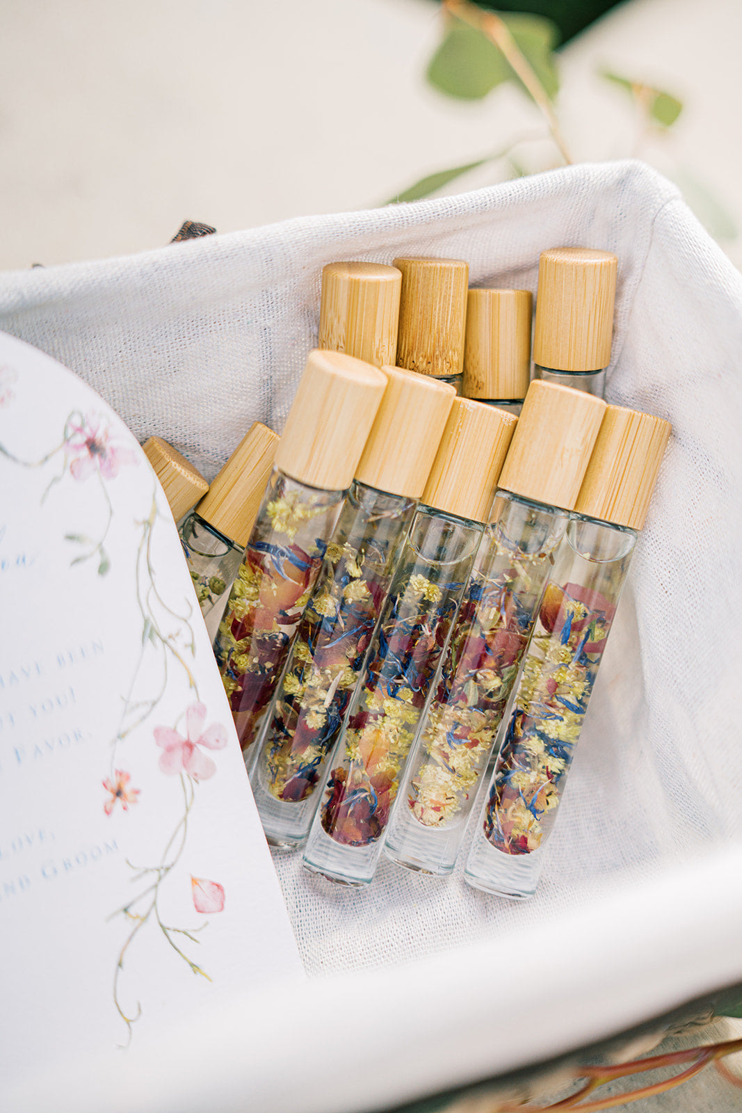 Petal & Crystal Roller Favors (Custom Wedding Sets)