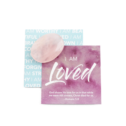 I Am Loved | Rose Quartz Affirmation Gem