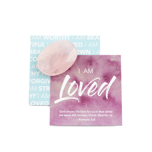 I Am Loved | Rose Quartz Affirmation Gem