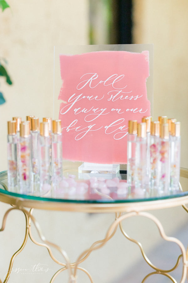 Petal & Crystal Roller Favors (Custom Wedding Sets)