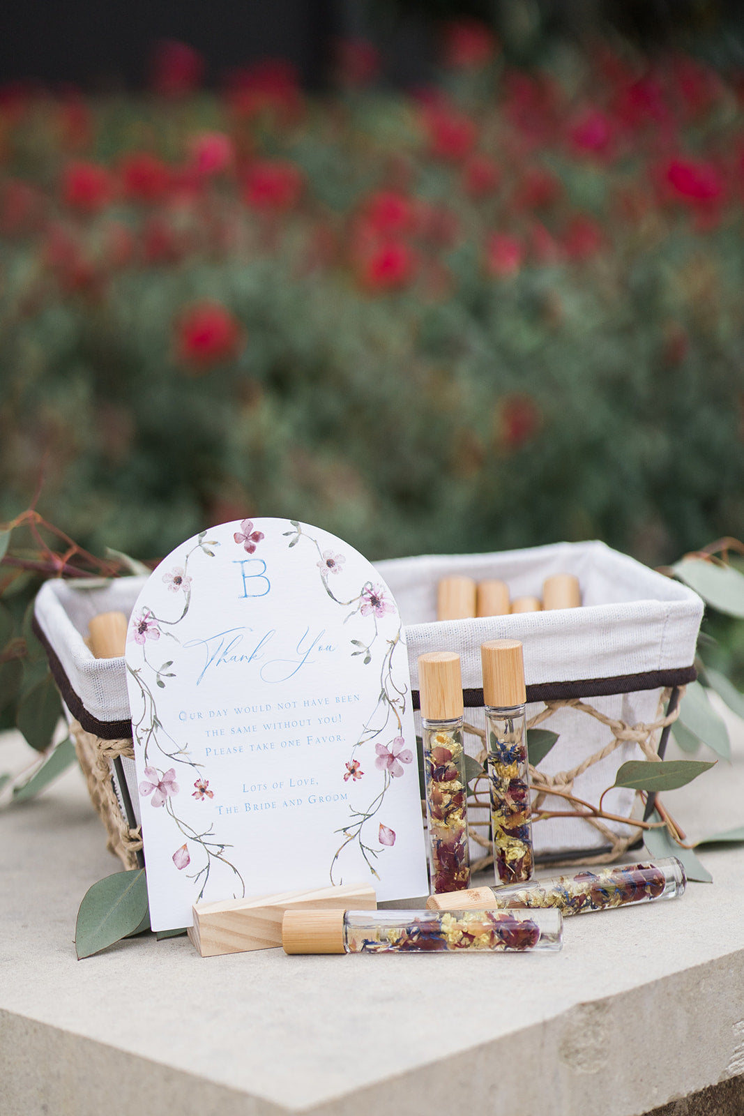 Petal & Crystal Roller Favors (Custom Wedding Sets)