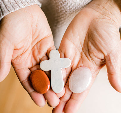 I Am Forgiven | Soapstone Cross Affirmation Gem