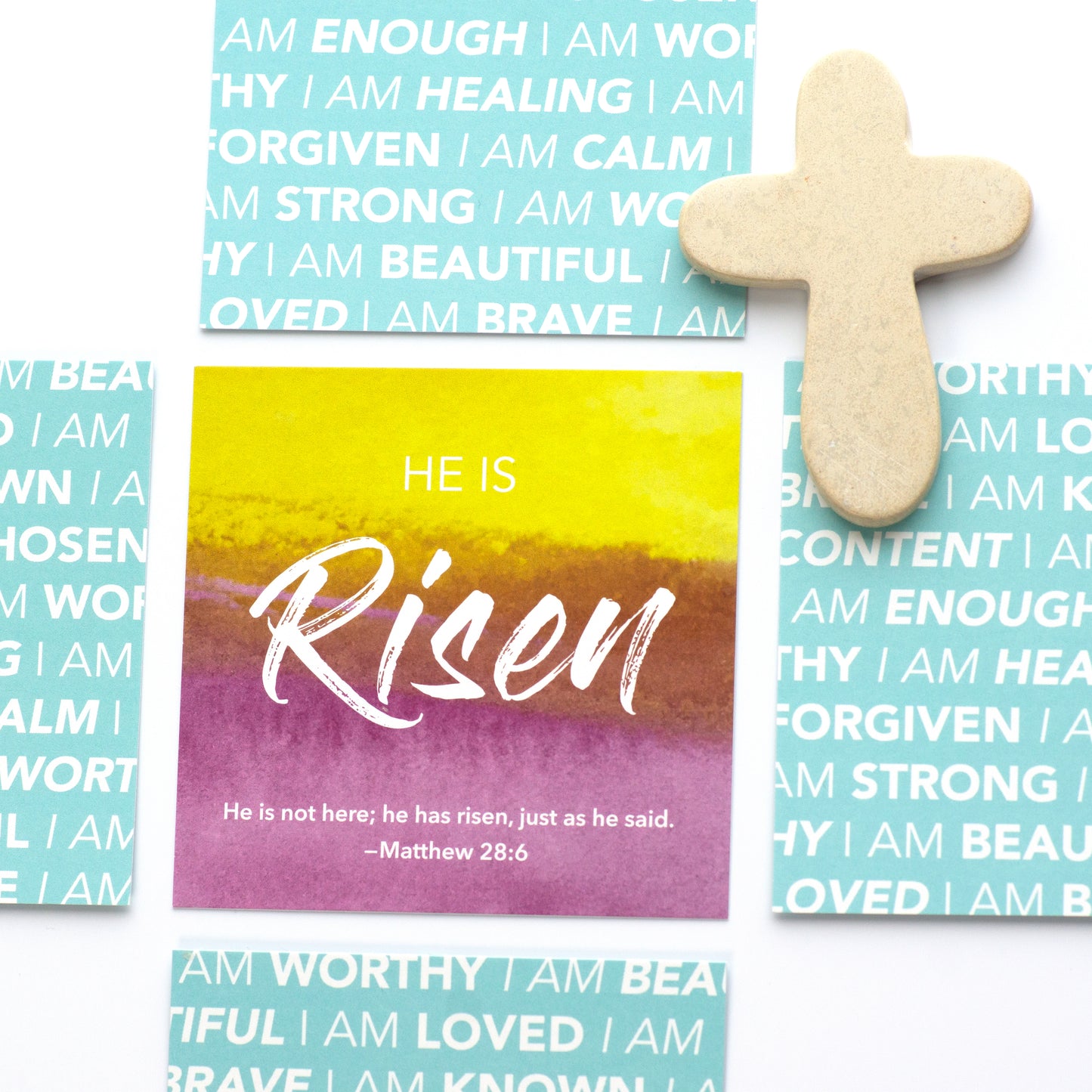 He Is Risen | Easter Affirmation Gem