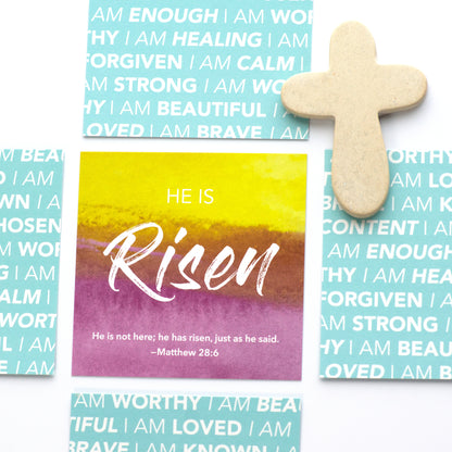 He Is Risen | Easter Affirmation Gem