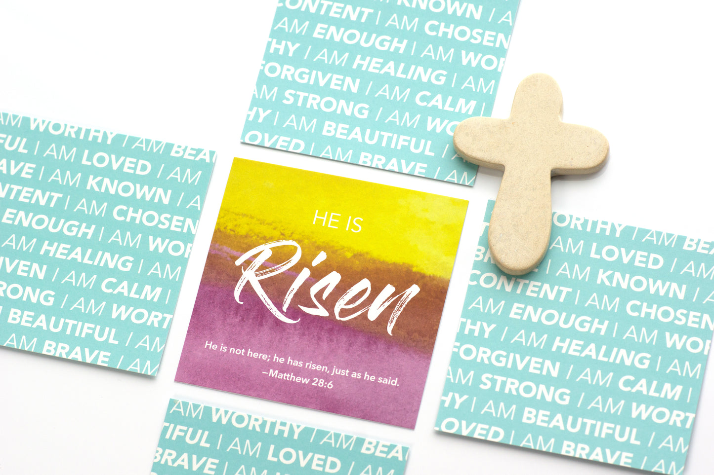 He Is Risen | Easter Affirmation Gem