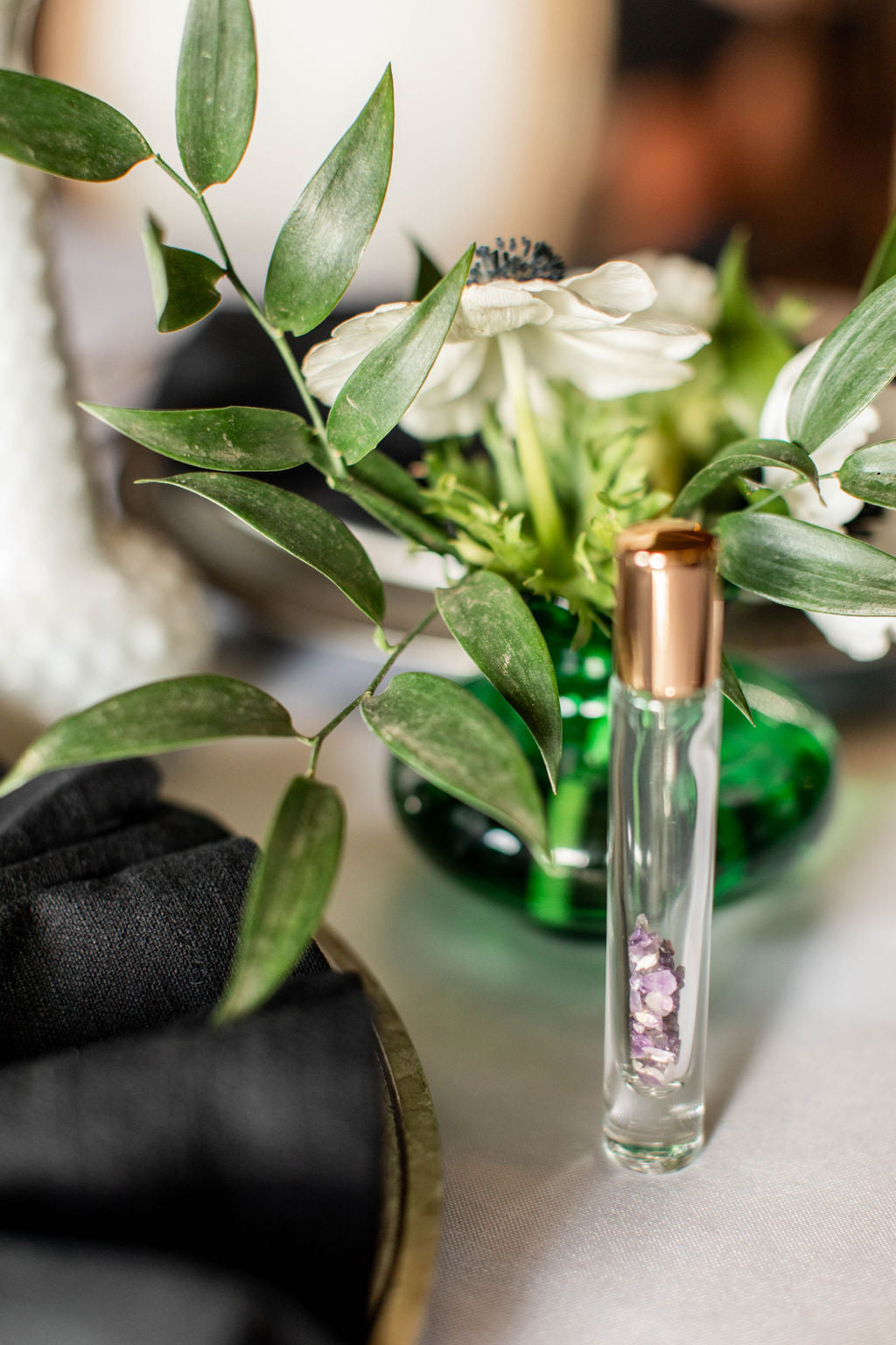 Petal & Crystal Roller Favors (Custom Wedding Sets)