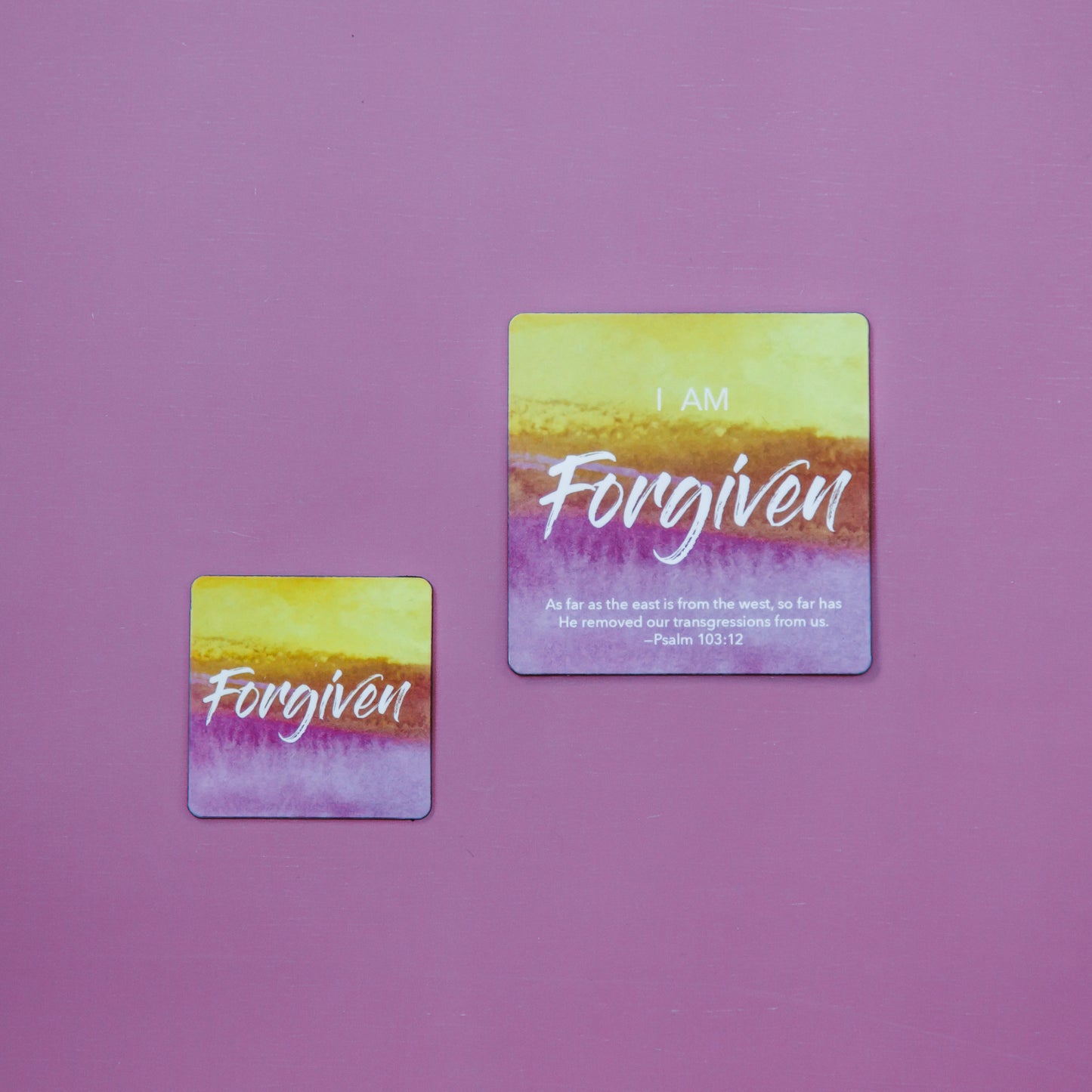 FORGIVEN Watercolor Affirmation Magnet