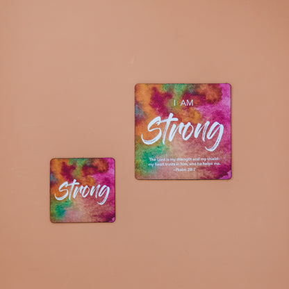 STRONG Watercolor Affirmation Magnet
