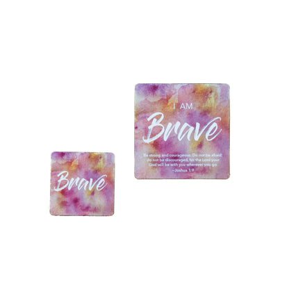 BRAVE Watercolor Affirmation Magnet