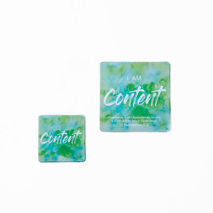 CONTENT Watercolor Affirmation Magnet