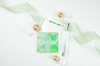 You are Blessed - Green Aventurine Crystal Roller bottle & Necklace set