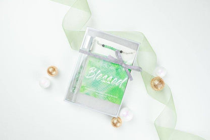 You are Blessed - Green Aventurine Crystal Roller bottle & Necklace set