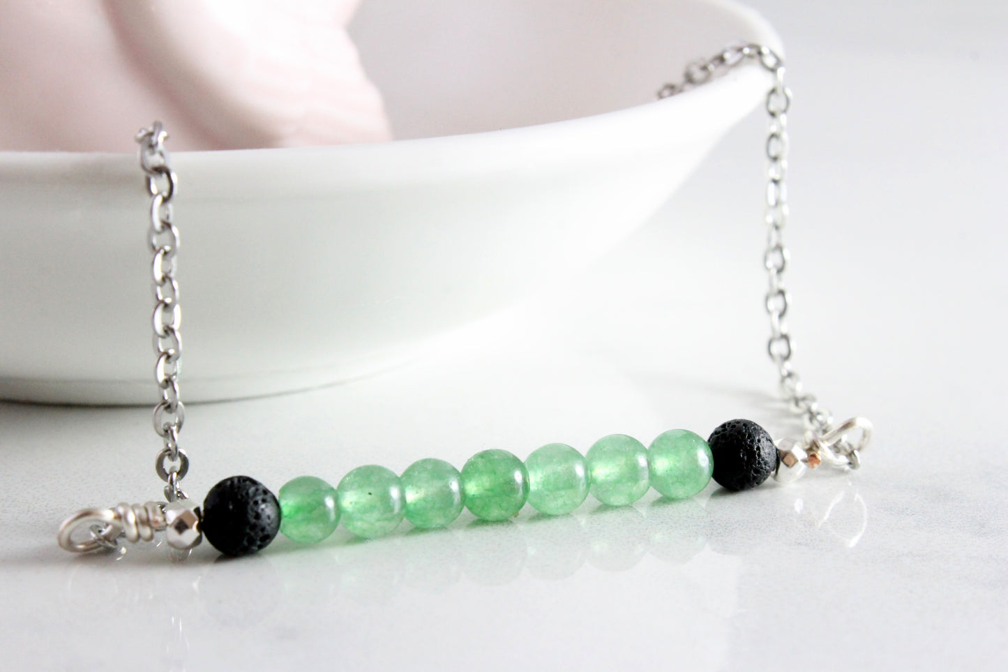 You are Blessed - Green Aventurine Crystal Roller bottle & Necklace set
