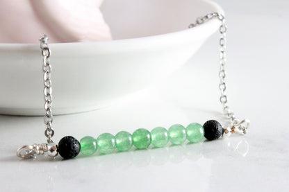 You are Blessed - Green Aventurine Crystal Roller bottle & Necklace set