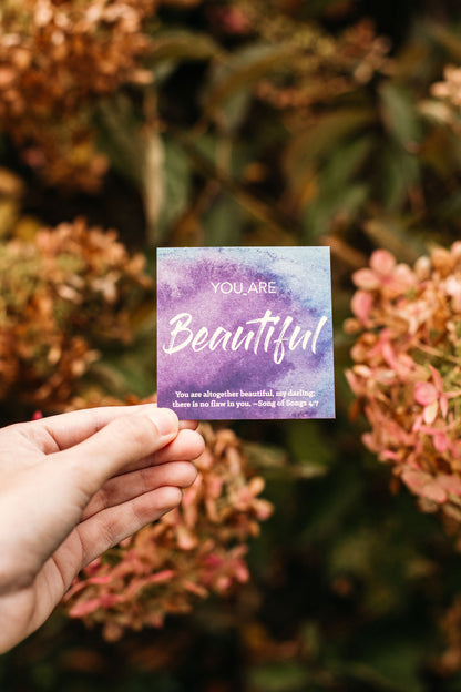 You are Beautiful - Amethyst Crystal Roller bottle & Necklace set