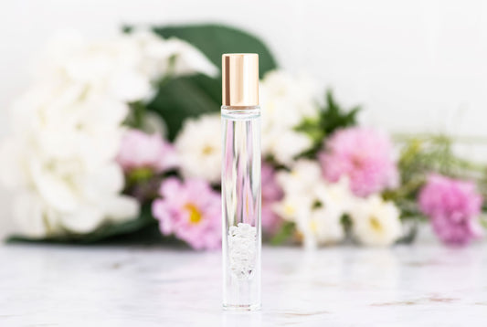 Clear Quartz Crystal Roller Bottle