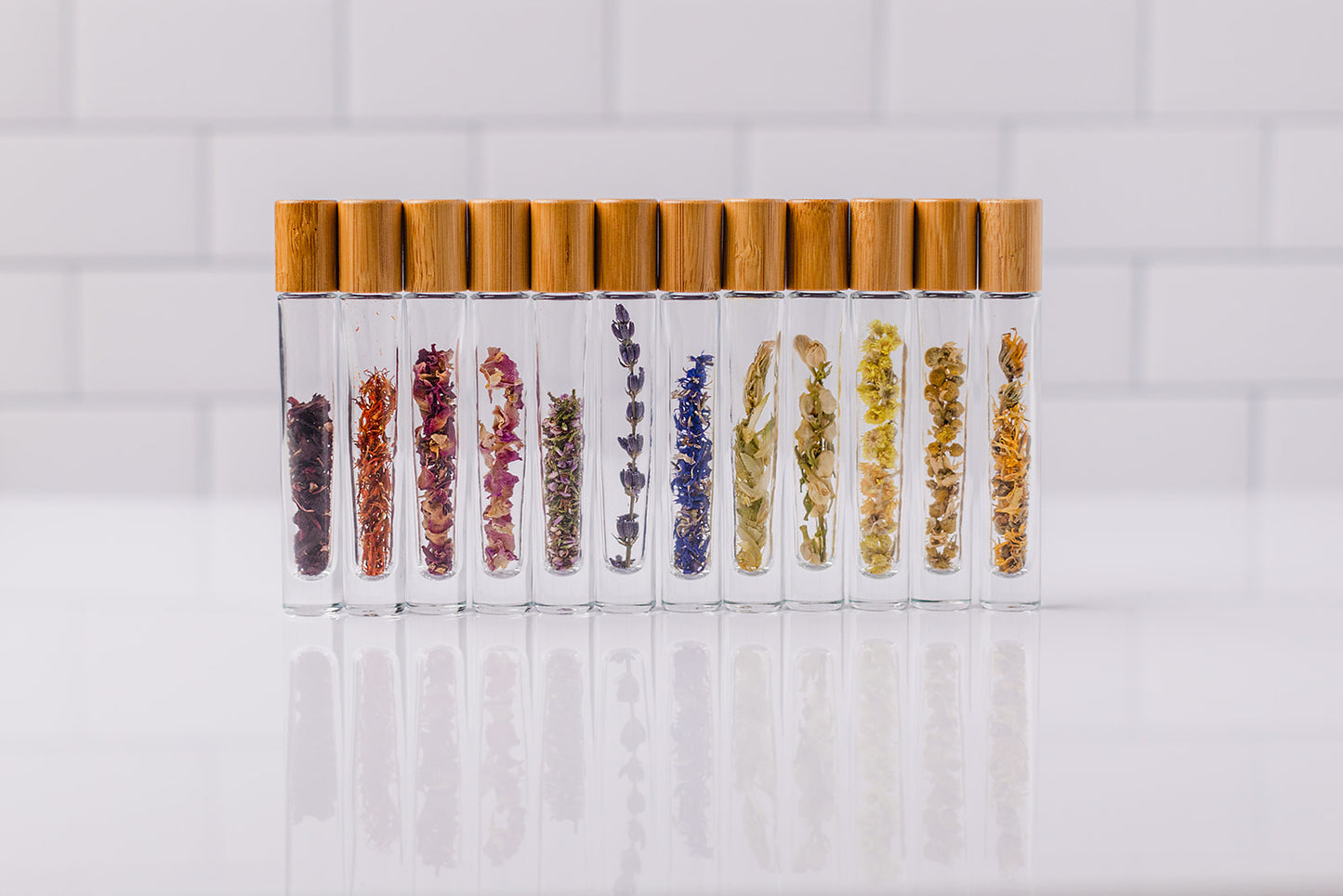 Botanical Roller Bottle Deluxe Collection – Organic Essential Oil Roller Kit (12 Pack Gift Set)