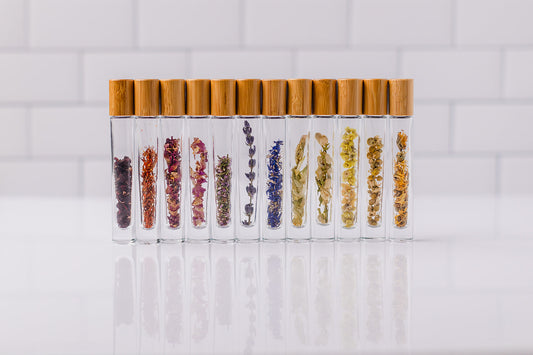 Botanical Roller Bottle Deluxe Collection – Organic Essential Oil Roller Kit (12 Pack Gift Set)