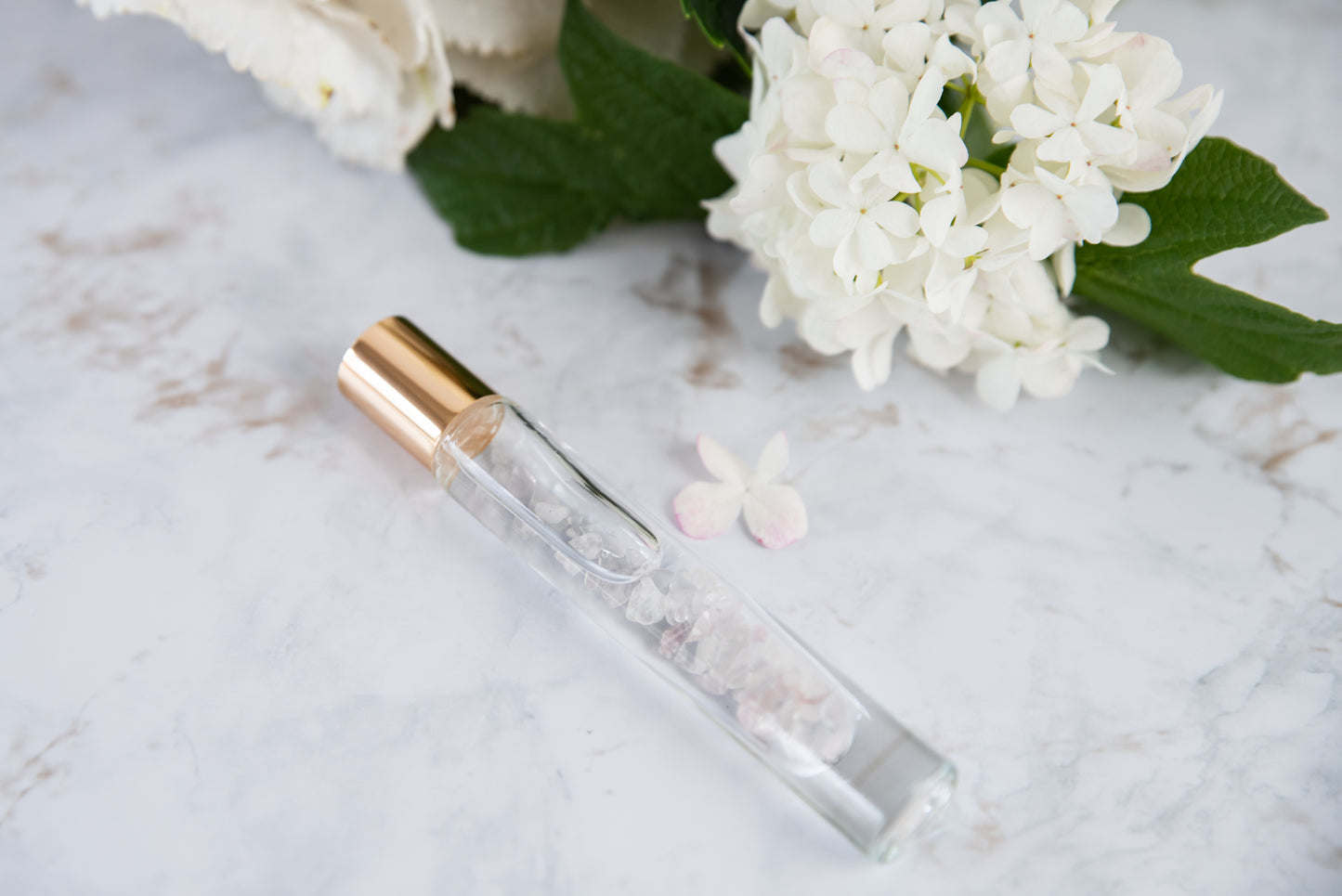 Rose Quartz Crystal Roller Bottle
