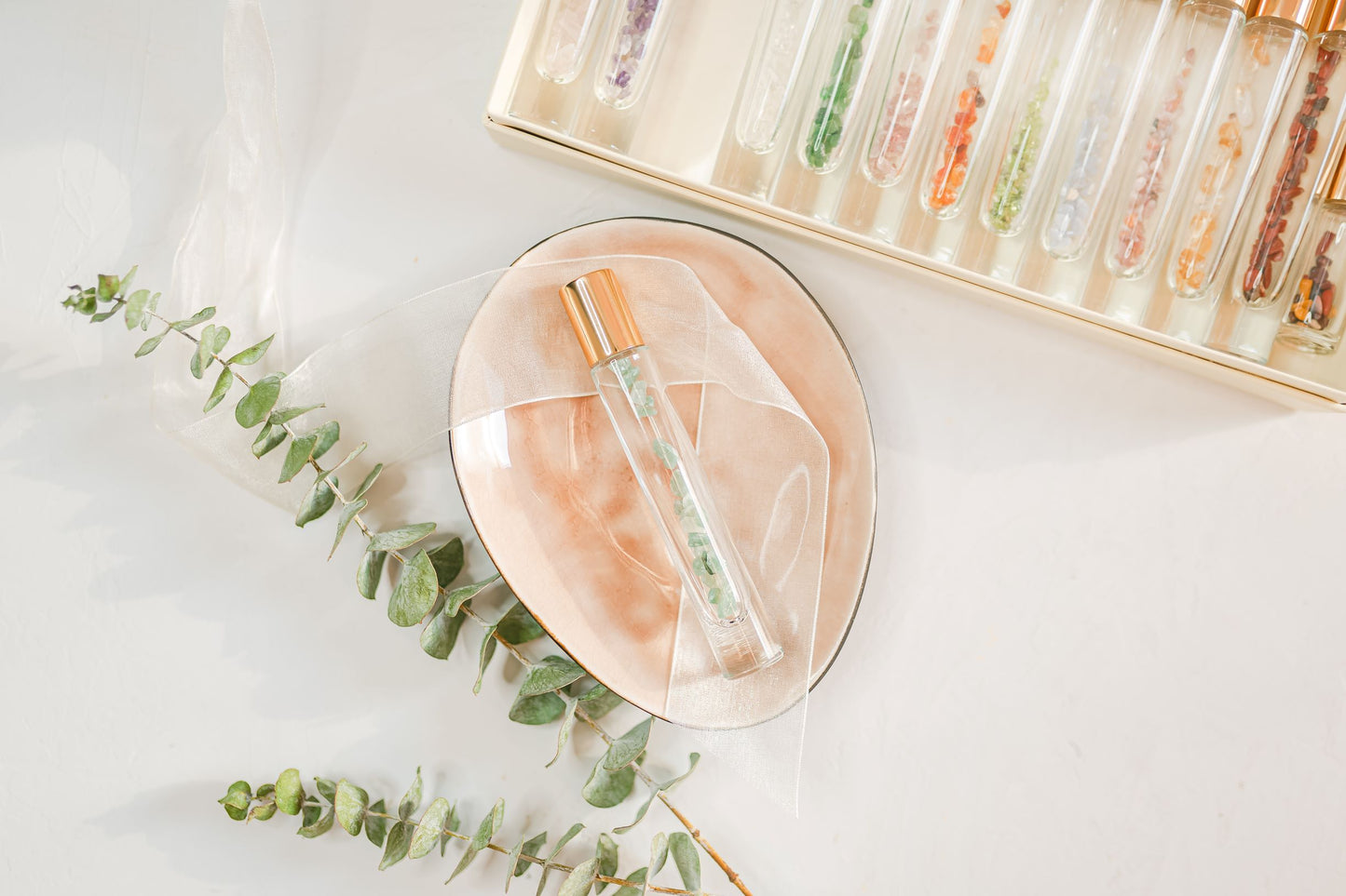 Green Aventurine Crystal Roller Bottle