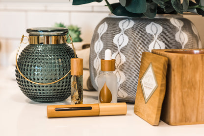 For Your Eyes Only, bamboo bottle set with botanicals