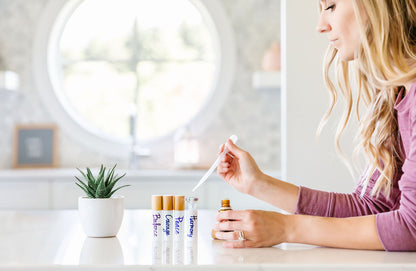 All the Feels roller bottle set with bamboo caps